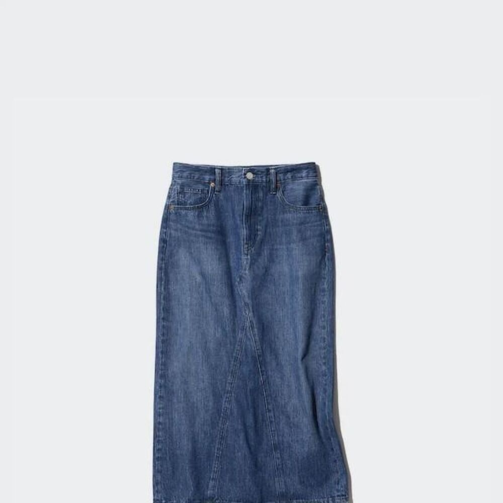 Uniqlo Women's Blue and Navy Skirt